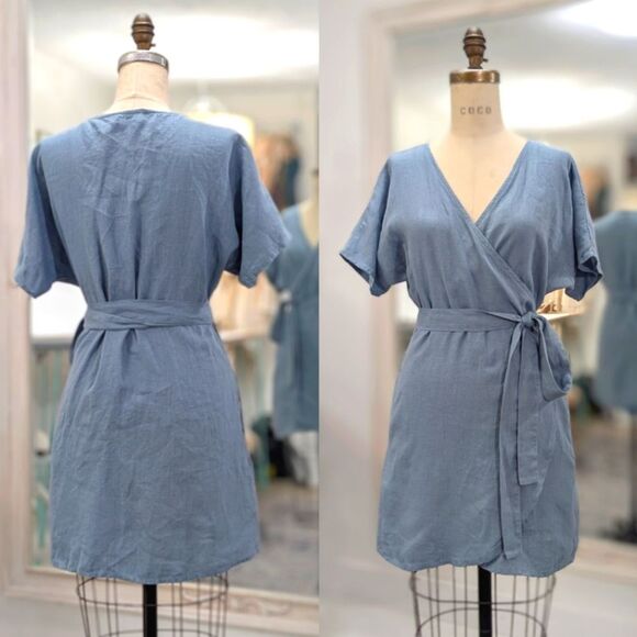 Mimosa Linen Wrap Dress - Picture 7 of 9